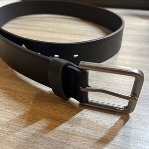 George Men's 38mm Single Loop Faux Leather Black Classic Casual Belt, Size‎ 36